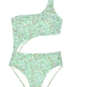 Mint Green One-Shoulder Swimsuit